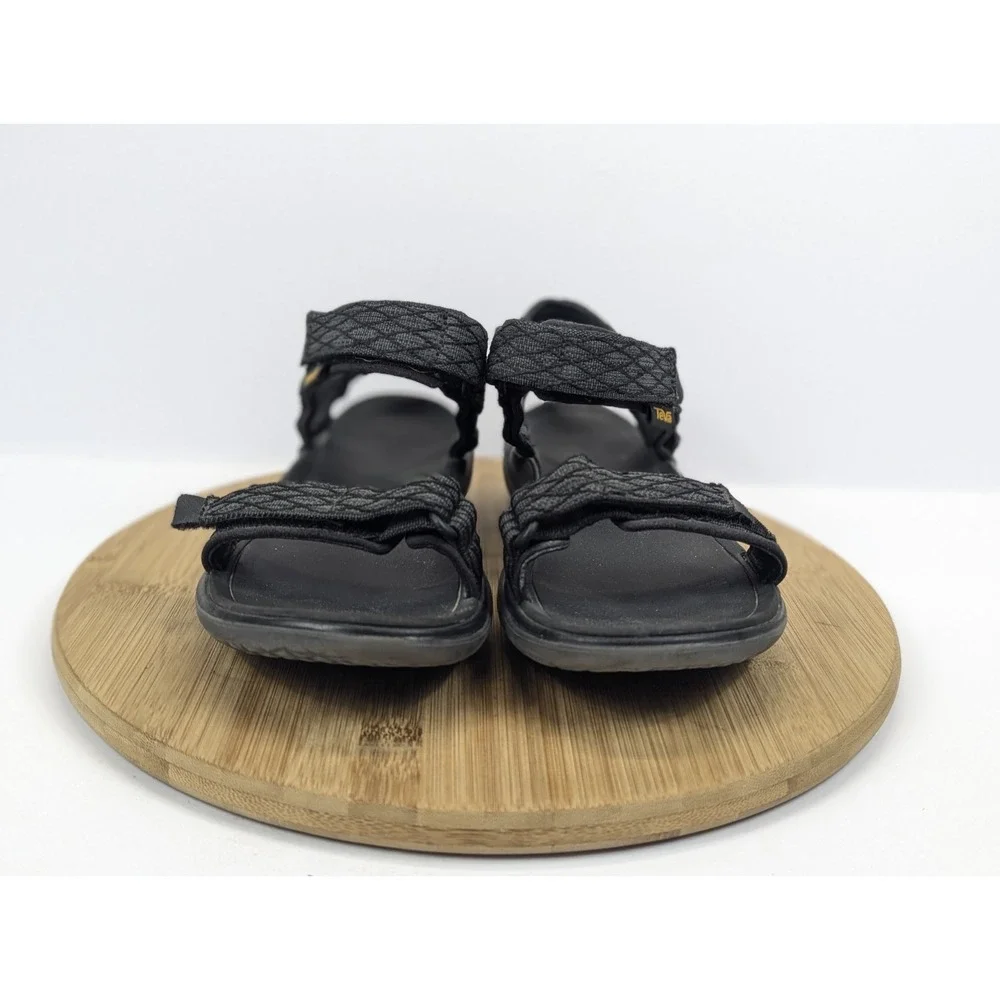 Teva Terra Float 2 Knit Black Grey Sandals Mens 9 Adjustable Outdoor Summer